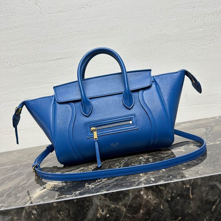 Ce1i*e LITTLE LUGGAGE IN S*pPLE SHINY LAMBSKIN(HIGH-END GRADE)