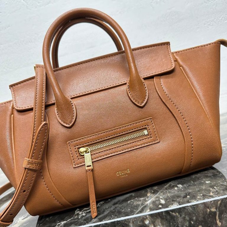 Ce1i*e LITTLE LUGGAGE IN S*pPLE SHINY LAMBSKIN(HIGH-END GRADE)