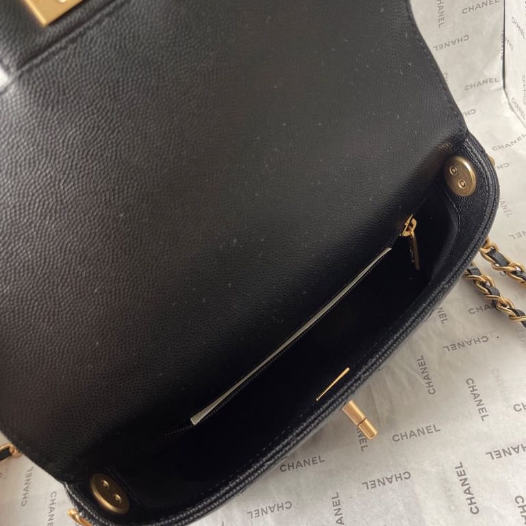 Ch**el Mini Flap with top handle(HIGH-END GRADE)
