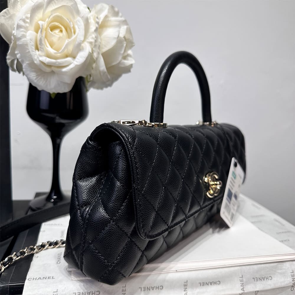 Ch**el Coco Handle Maxi Top Handle Flap Bag(HIGH-END GRADE)