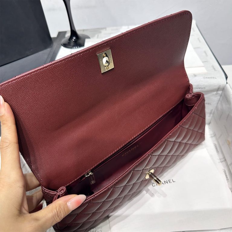 Ch**el Coco Handle Maxi Top Handle Flap Bag(HIGH-END GRADE)