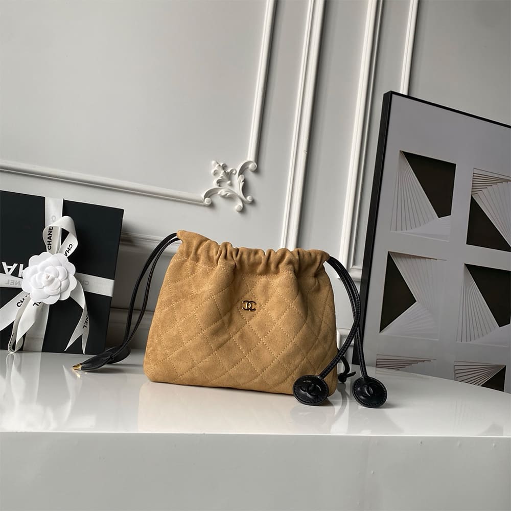 Ch**el Clutch with Leather Strap(HIGH-END GRADE)